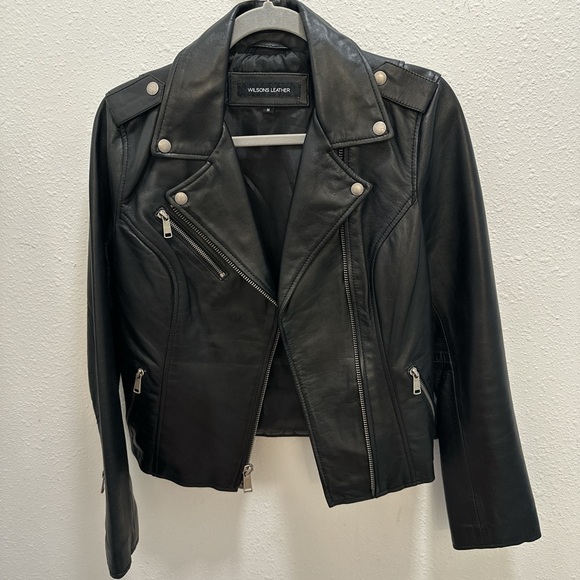 Black Leather Jacket for Women - Picture 2 of 5